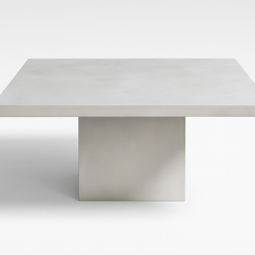 BLOC Concrete Dining Table - Square Monolithic Design | Edje Concrete