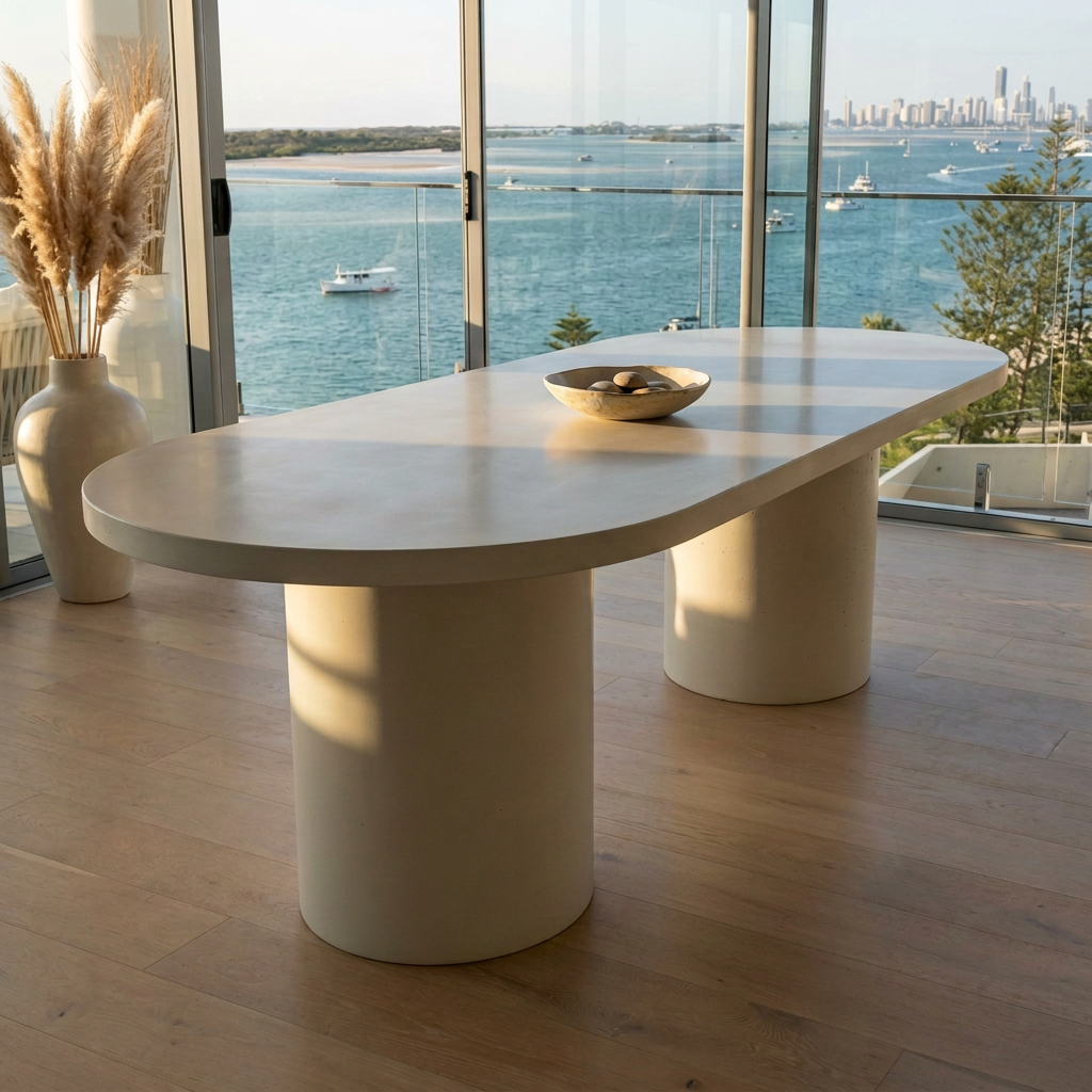 ELARA Concrete Dining Table | 2400mm
