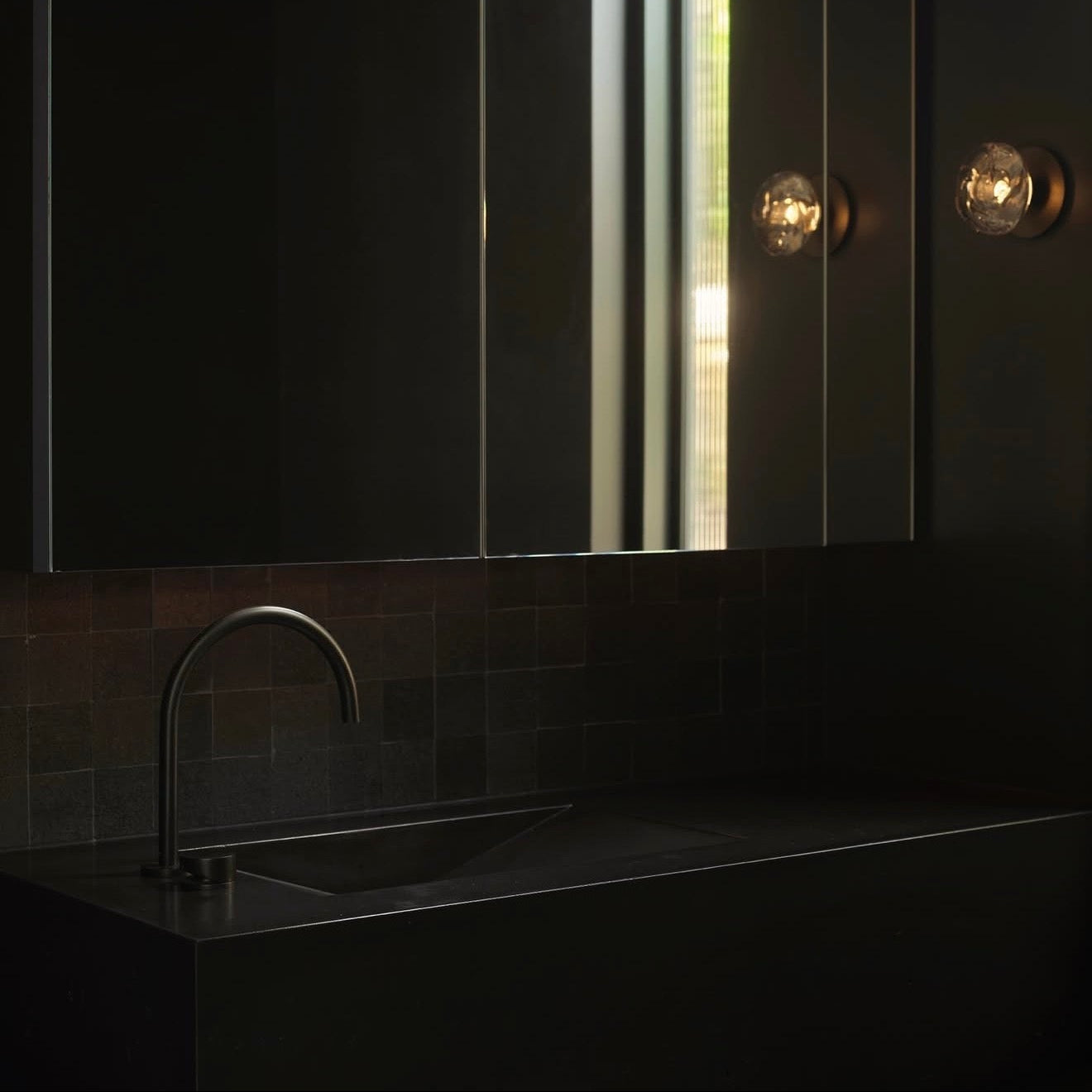 Custom Concrete Vanities with Integrated Basins