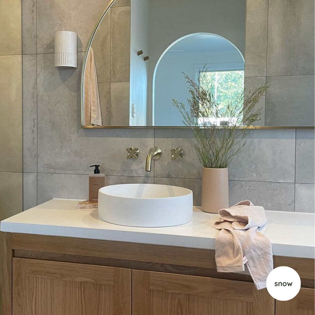 Revolve Concrete Basin – Round Handcrafted Bathroom Sink | Edje Concrete