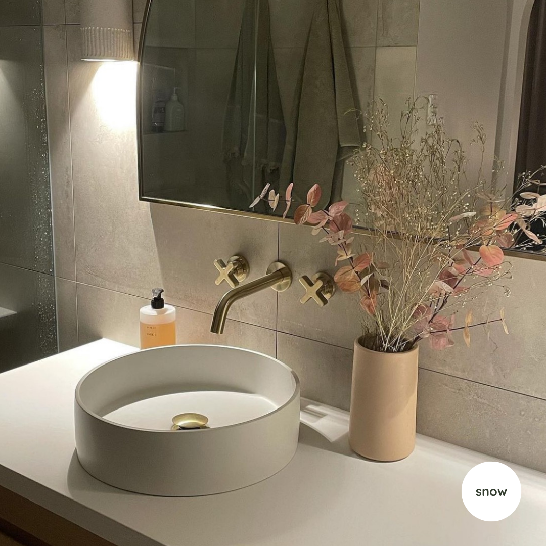 Revolve Concrete Basin – Round Handcrafted Bathroom Sink | Edje Concrete