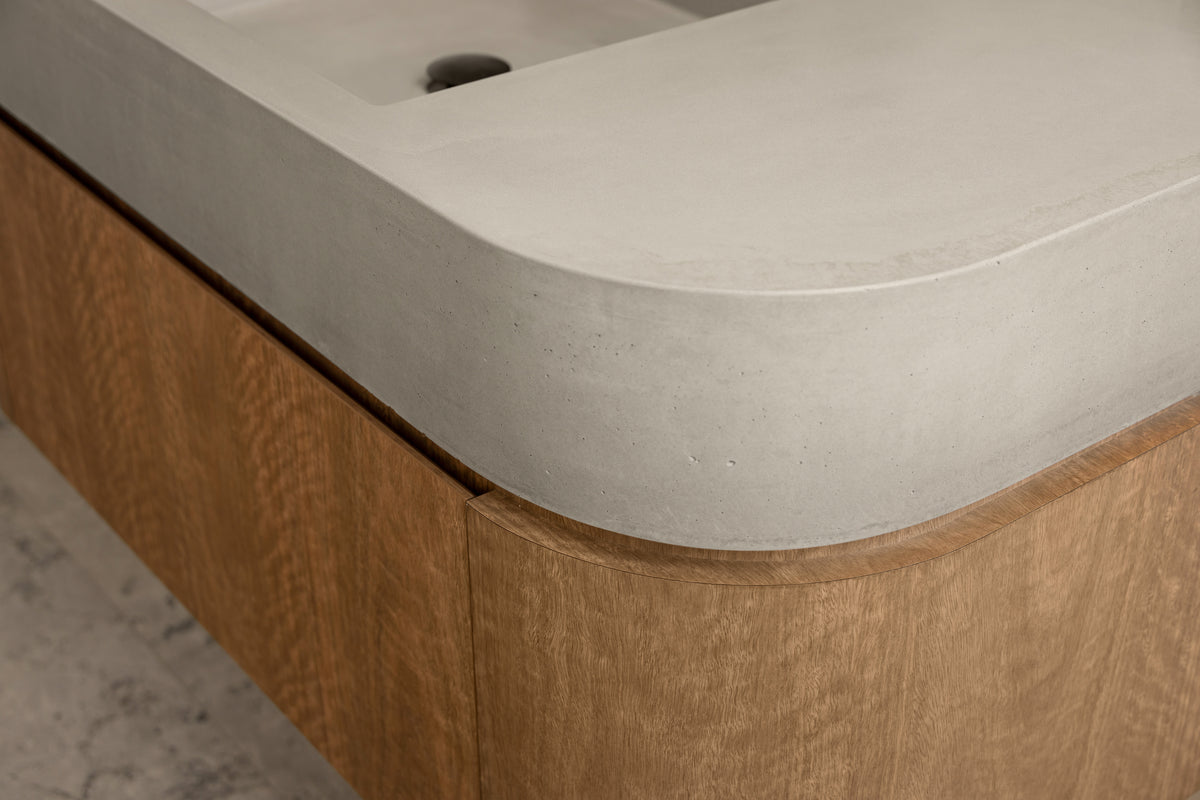 Custom Concrete Vanities with Integrated Basins