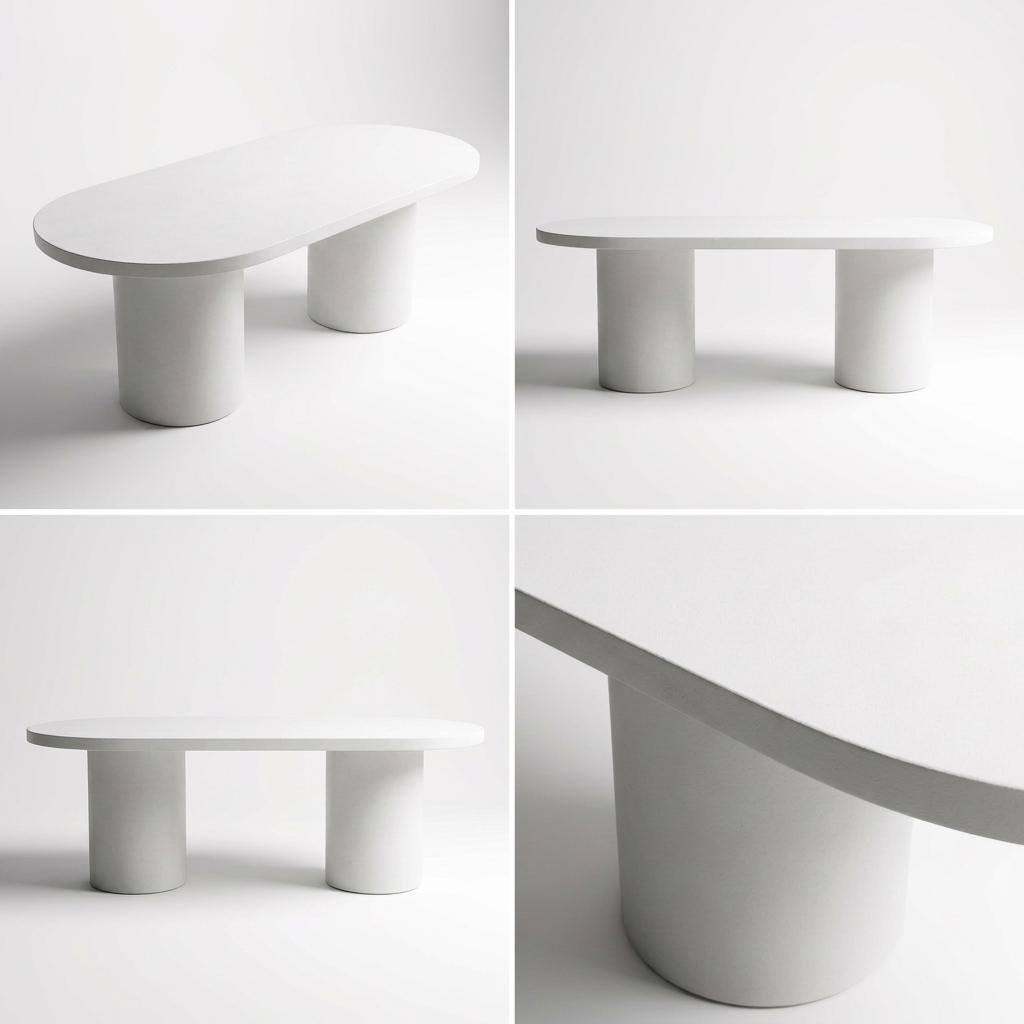 ELARA Concrete Dining Table | 2400mm