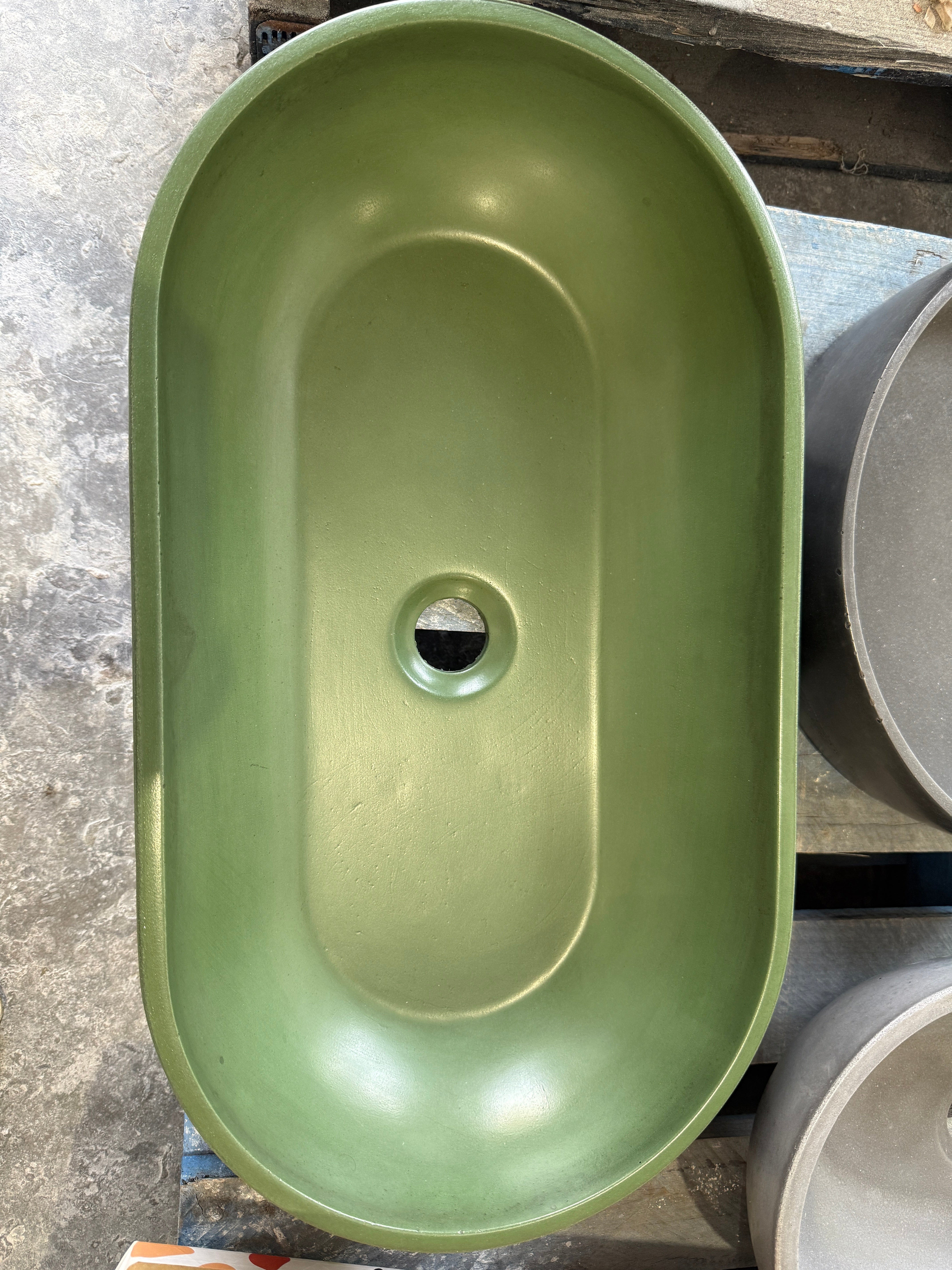ARC Concrete Basin - Moss Green (Imperfectly Perfect)