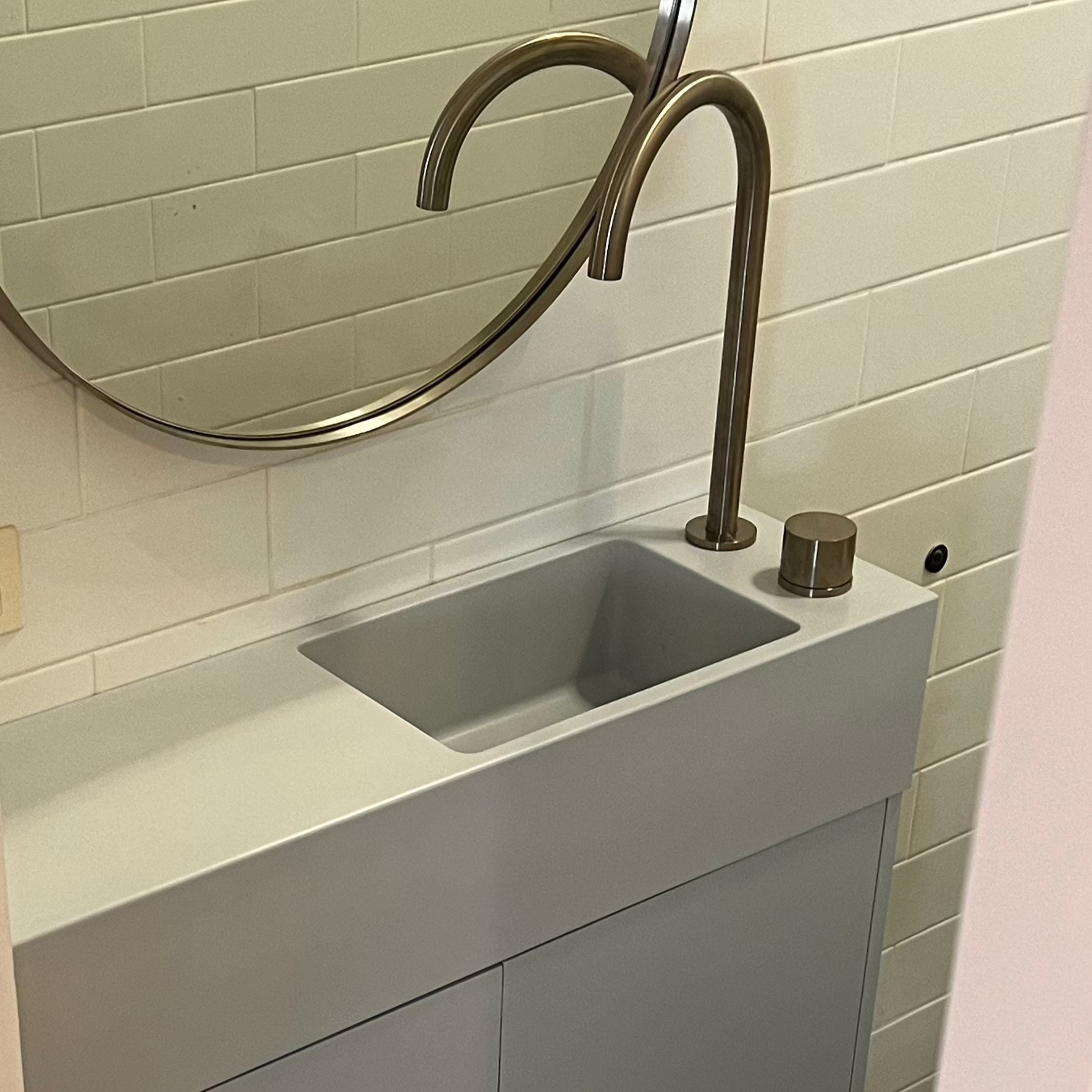 Custom Concrete Vanities with Integrated Basins