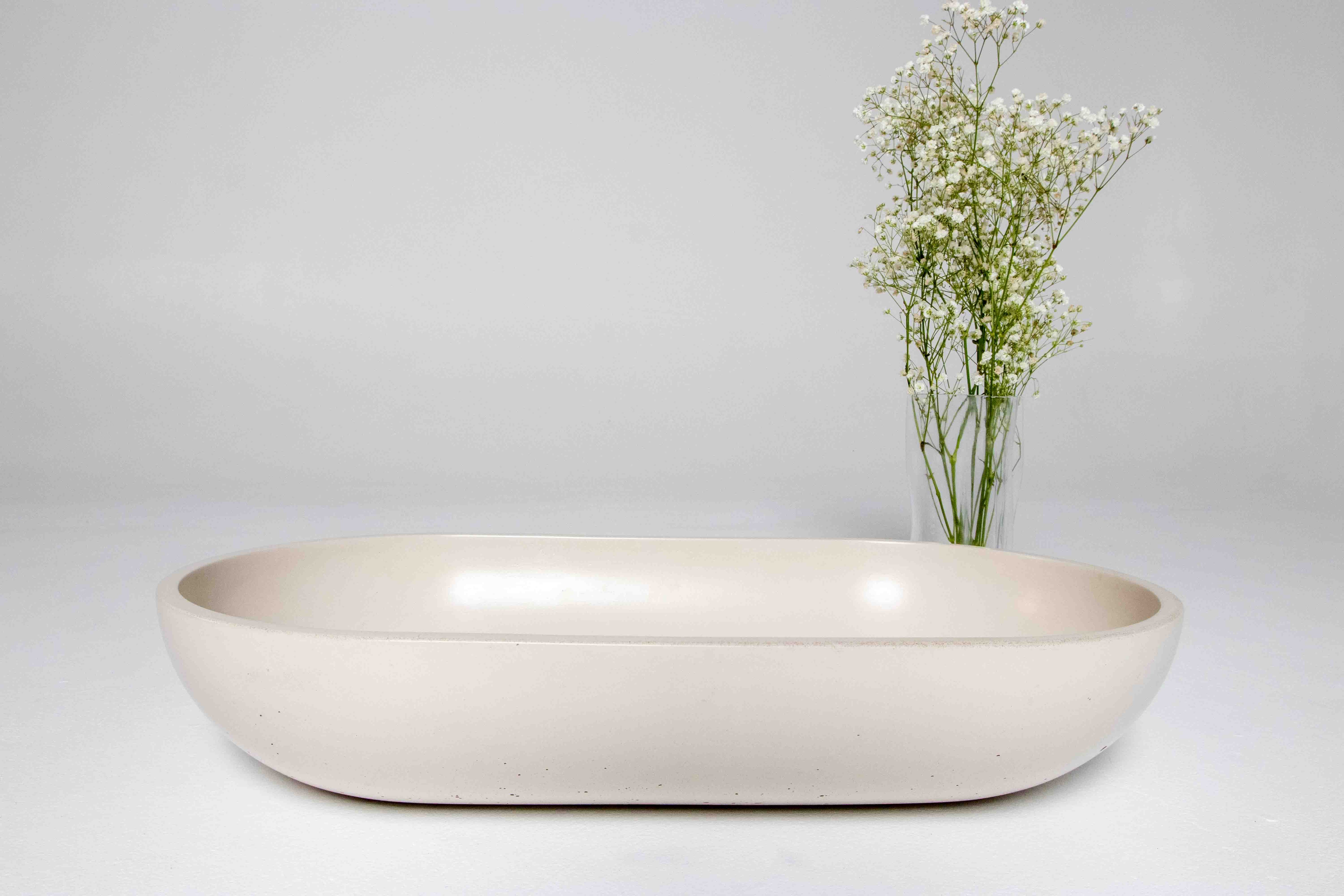 ARC Concrete Basin - Handcrafted Oval Bathroom Sink | Edje Concrete