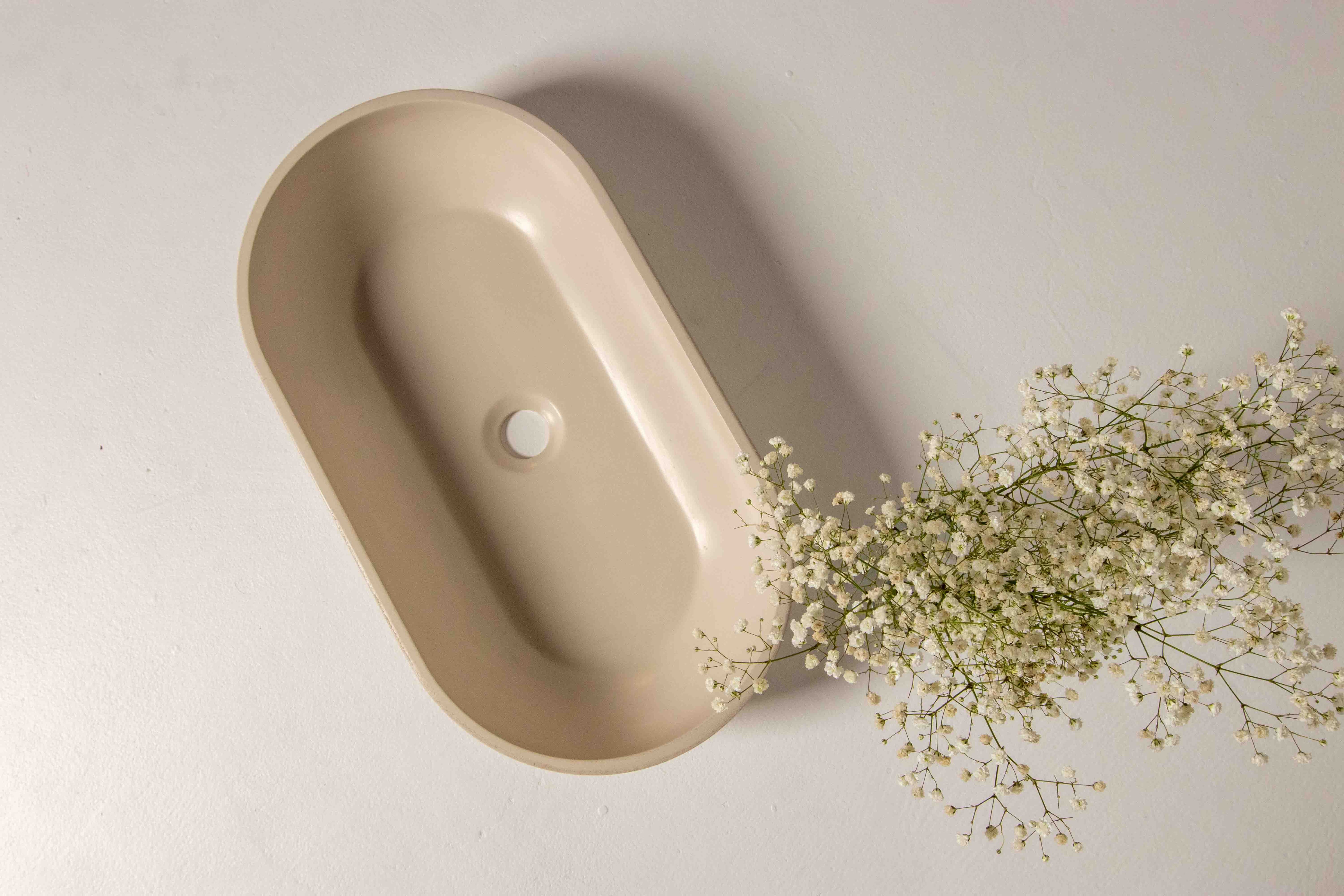 ARC Concrete Basin - Handcrafted Oval Bathroom Sink | Edje Concrete