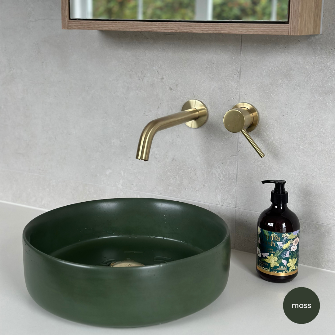 Lunar Concrete Basin – Round Pencil-Edge Bathroom Sink | Edje Concrete