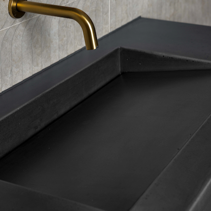Custom Concrete Vanities with Integrated Basins